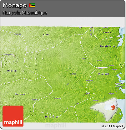 Physical 3D Map of Monapo