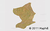Satellite 3D Map of Monapo, cropped outside