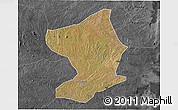 Satellite 3D Map of Monapo, darken, desaturated