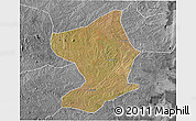 Satellite 3D Map of Monapo, desaturated
