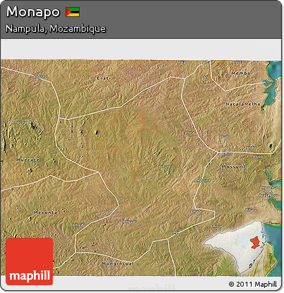 Satellite 3D Map of Monapo