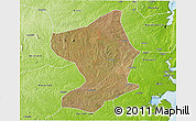Satellite 3D Map of Monapo, physical outside
