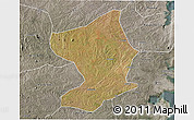 Satellite 3D Map of Monapo, semi-desaturated