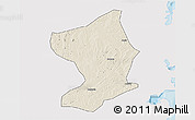 Shaded Relief 3D Map of Monapo, single color outside