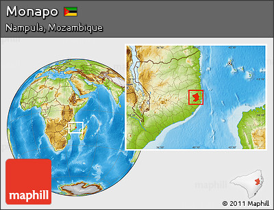 Physical Location Map of Monapo