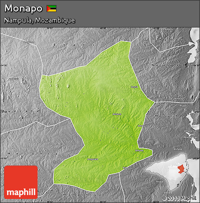 Physical Map of Monapo, desaturated