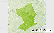 Physical Map of Monapo, lighten