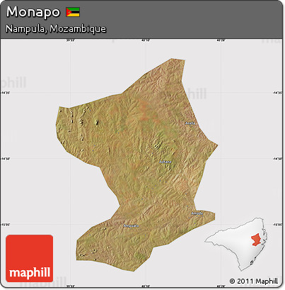 Satellite Map of Monapo, cropped outside