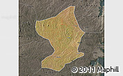 Satellite Map of Monapo, darken, semi-desaturated