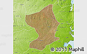 Satellite Map of Monapo, physical outside