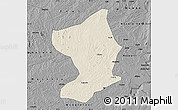 Shaded Relief Map of Monapo, darken, desaturated