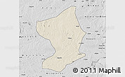 Shaded Relief Map of Monapo, desaturated