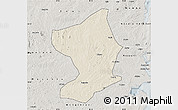 Shaded Relief Map of Monapo, semi-desaturated