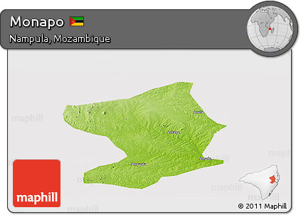 Physical Panoramic Map of Monapo, cropped outside