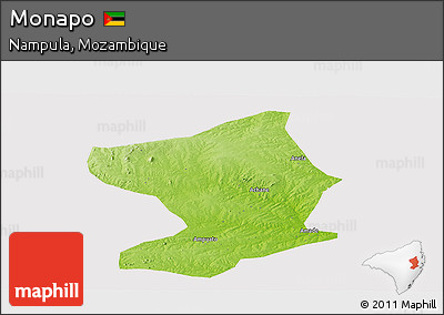 Physical Panoramic Map of Monapo, cropped outside