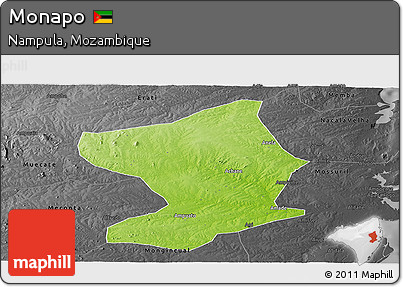 Physical Panoramic Map of Monapo, darken, desaturated