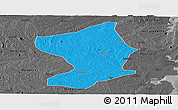 Political Panoramic Map of Monapo, darken, desaturated