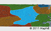 Political Panoramic Map of Monapo, darken