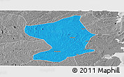 Political Panoramic Map of Monapo, desaturated