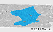 Political Panoramic Map of Monapo, lighten, desaturated