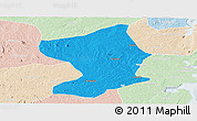 Political Panoramic Map of Monapo, lighten