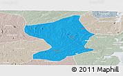 Political Panoramic Map of Monapo, lighten, semi-desaturated