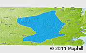 Political Panoramic Map of Monapo, physical outside