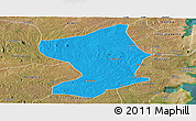 Political Panoramic Map of Monapo, satellite outside