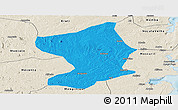 Political Panoramic Map of Monapo, shaded relief outside