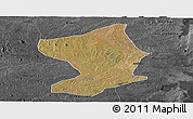 Satellite Panoramic Map of Monapo, darken, desaturated