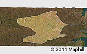 Satellite Panoramic Map of Monapo, darken