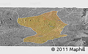 Satellite Panoramic Map of Monapo, desaturated