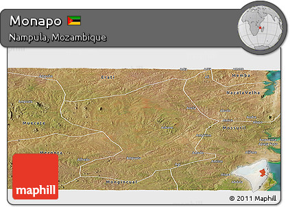 Satellite Panoramic Map of Monapo