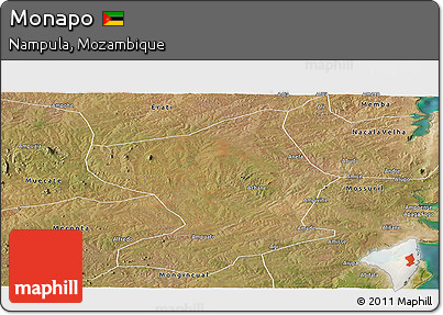 Satellite Panoramic Map of Monapo
