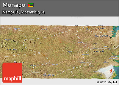 Satellite Panoramic Map of Monapo