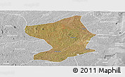 Satellite Panoramic Map of Monapo, lighten, desaturated