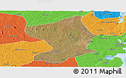 Satellite Panoramic Map of Monapo, political outside