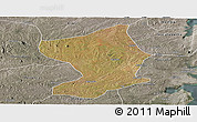 Satellite Panoramic Map of Monapo, semi-desaturated