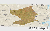 Satellite Panoramic Map of Monapo, shaded relief outside