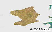 Satellite Panoramic Map of Monapo, single color outside