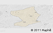 Shaded Relief Panoramic Map of Monapo, lighten, desaturated