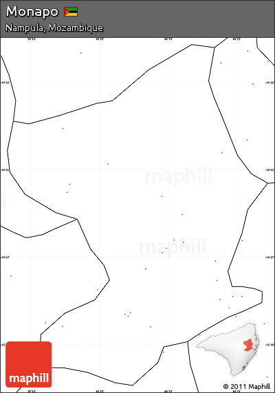 Blank Simple Map of Monapo, no labels