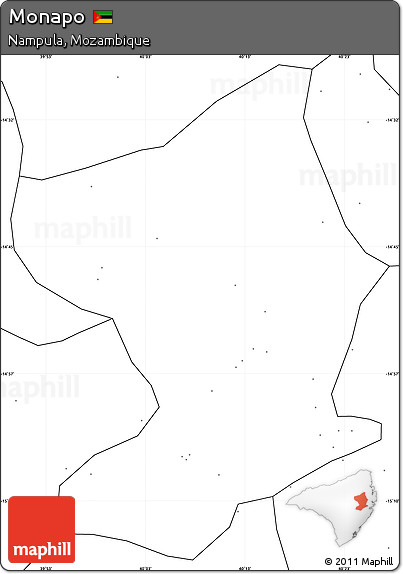 Blank Simple Map of Monapo, no labels