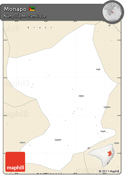 Classic Style Simple Map of Monapo