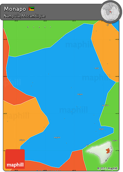 Political Simple Map of Monapo