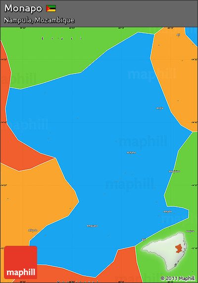 Political Simple Map of Monapo