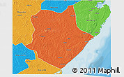 Political 3D Map of Mongincual