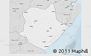 Silver Style 3D Map of Mongincual