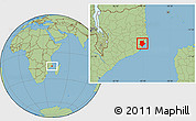 Savanna Style Location Map of Mongincual