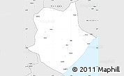 Silver Style Simple Map of Mongincual